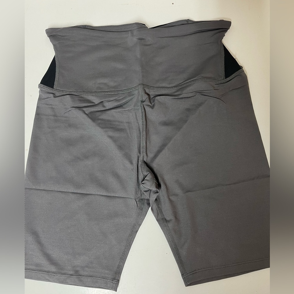 New! Copper Life Moisture Wicking Biker Shorts - Slate Gray